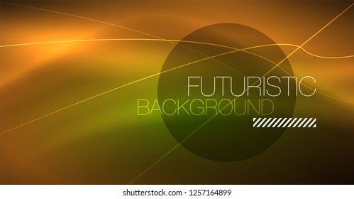 Abstrakter Hintergrund der Digitaltechnik - neongeometrisches Design. Abstrakte leuchtende Linien. Farbiger Techno-Vektorhintergrund. Futuristische Form.
