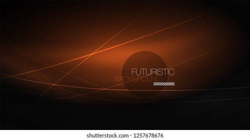 Digital technology abstract background - neon geometric design. Abstract glowing lines. Colorful techno vector background. Futuristic shape.