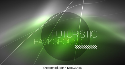Fondo abstracto de tecnología digital - diseño geométrico neón. Resumen de líneas brillantes. Fondo del vector tecno colorido. Forma futurista.