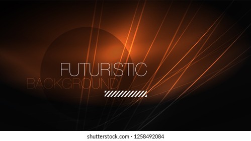 Tecnologia digital fundo abstrato - design geométrico neon. Linhas brilhantes abstratas. Fundo de vetor techno colorido. Forma futurista.