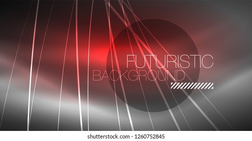 Fondo abstracto de tecnología digital - diseño geométrico neón. Resumen de líneas brillantes. Fondo del vector tecno colorido. Forma futurista.