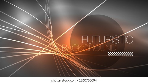 Fondo abstracto de tecnología digital - diseño geométrico neón. Resumen de líneas brillantes. Fondo del vector tecno colorido. Forma futurista.