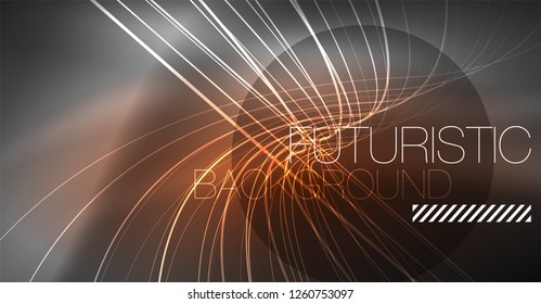 Fondo abstracto de tecnología digital - diseño geométrico neón. Resumen de líneas brillantes. Fondo del vector tecno colorido. Forma futurista.