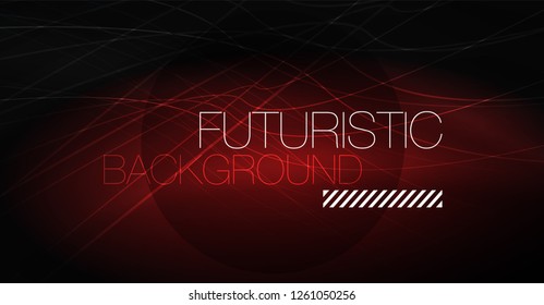 Digital technology abstract background - neon geometric design. Abstract glowing lines. Colorful techno vector background. Futuristic shape.