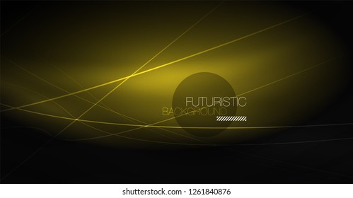 Fondo abstracto de tecnología digital - diseño geométrico neón. Resumen de líneas brillantes. Fondo del vector tecno colorido. Forma futurista.