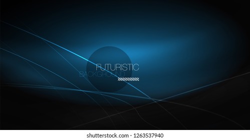 Fondo abstracto de tecnología digital - diseño geométrico neón. Resumen de líneas brillantes. Fondo del vector tecno colorido. Forma futurista.