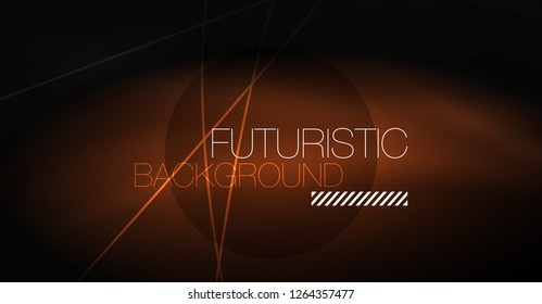 Digital technology abstract background - neon geometric design. Abstract glowing lines. Colorful techno vector background. Futuristic shape.