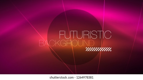 Fondo abstracto de tecnología digital - diseño geométrico neón. Resumen de líneas brillantes. Fondo del vector tecno colorido. Forma futurista.