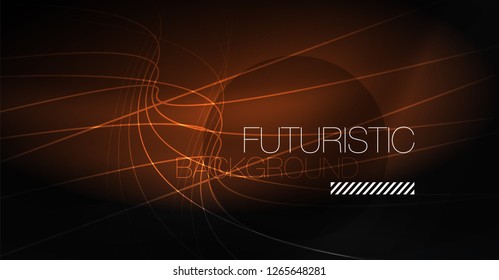 Abstrakter Hintergrund der Digitaltechnik - neongeometrisches Design. Abstrakte leuchtende Linien. Farbiger Techno-Vektorhintergrund. Futuristische Form.