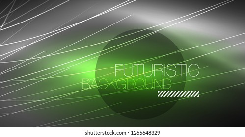 Fondo abstracto de tecnología digital - diseño geométrico neón. Resumen de líneas brillantes. Fondo del vector tecno colorido. Forma futurista.
