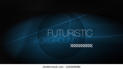 Digital technology abstract background - neon geometric design. Abstract glowing lines. Colorful techno vector background. Futuristic shape.