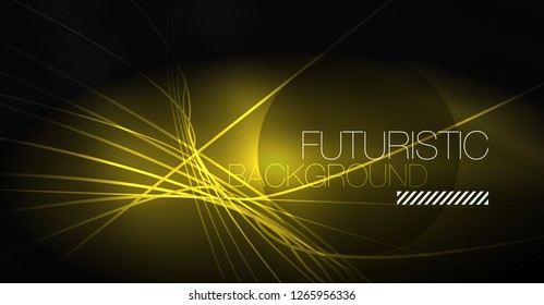 Fondo abstracto de tecnología digital - diseño geométrico neón. Resumen de líneas brillantes. Fondo del vector tecno colorido. Forma futurista.