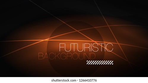 Abstrakter Hintergrund der Digitaltechnik - neongeometrisches Design. Abstrakte leuchtende Linien. Farbiger Techno-Vektorhintergrund. Futuristische Form.