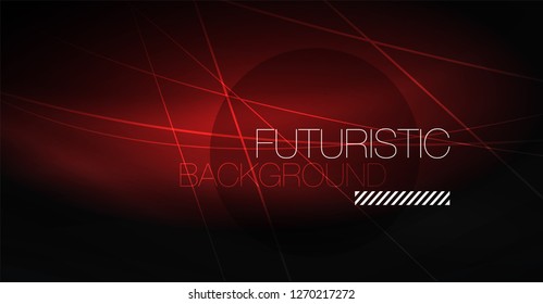 Digital technology abstract background - neon geometric design. Abstract glowing lines. Colorful techno vector background. Futuristic shape.