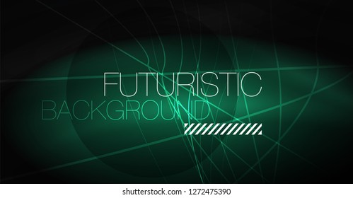 Fondo abstracto de tecnología digital - diseño geométrico neón. Resumen de líneas brillantes. Fondo del vector tecno colorido. Forma futurista.