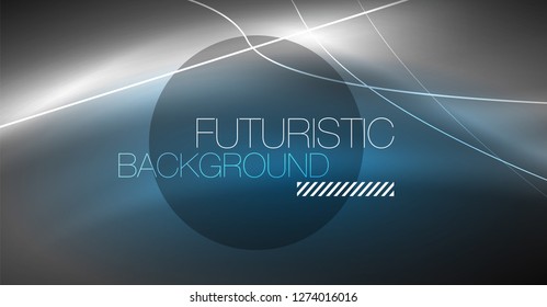 Fondo abstracto de tecnología digital - diseño geométrico neón. Resumen de líneas brillantes. Fondo del vector tecno colorido. Forma futurista.