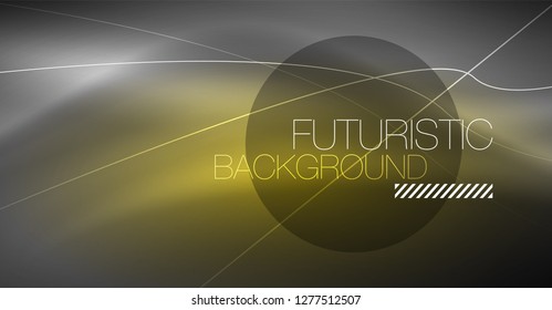 Digital technology abstract background - neon geometric design. Abstract glowing lines. Colorful techno vector background. Futuristic shape.
