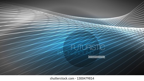 Fondo abstracto de tecnología digital - diseño geométrico neón. Resumen de líneas brillantes. Fondo del vector tecno colorido. Forma futurista.