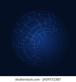 Digital technology abstract background. Vector illustration. Sketch for creativity.