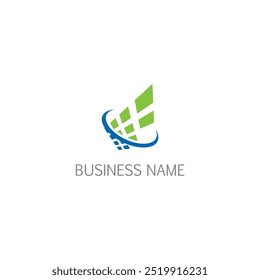 Logotipo abstracto de la compañía de la tecnología digital 