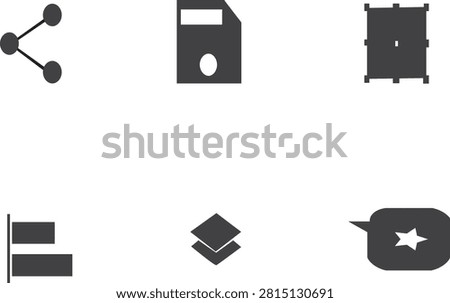 Digital technology and application interface icons with interface technology alignment elements software communication webdesign navigation function creative collection application