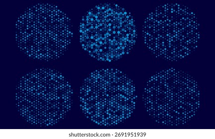 digitaltechnologischer Hintergrund mit abstraktem blauem Pixelmuster. moderner wissenschaftlicher Vektorhintergrund.