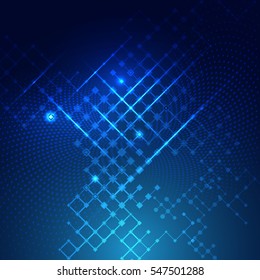 Digital technology background with abstract circuit design