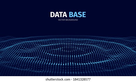 Digital technology background. Abstract connections. Futuristic sci-fi user interface concept with gradient. Big data, artificial intelligence, music hud. Blockchain and cryptocurrency. Vector