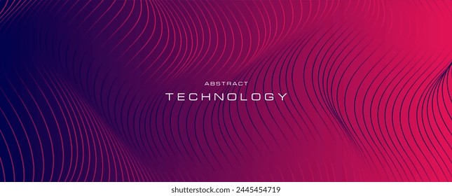 Digital technology background. Abstract background with dynamic wave of particles.