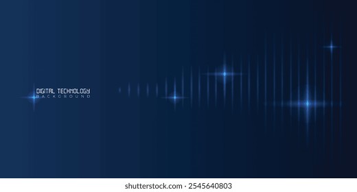 Digital technology background. Abstract lines background with lines and dots. Design for science, medicine or technology