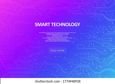 Digital technology background. Abstract tech representation. Colorful  graphic concept for your design