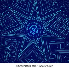 Digital technology background. Abstract tech representation. Colorful graphic concept for your design