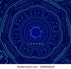 Digital technology background. Abstract tech representation. Colorful graphic concept for your design