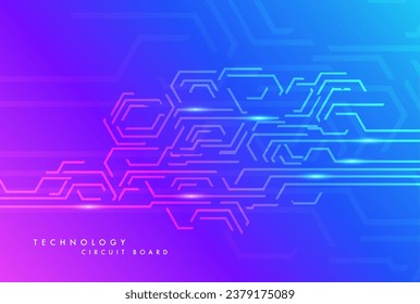 Digital technology background. Abstract tech representation. Futuristic circuit board background. Colorful graphic concept for your design