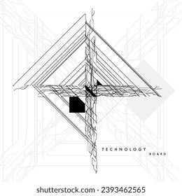 Digital technology background. Abstract tech representation. Graphic concept for your design