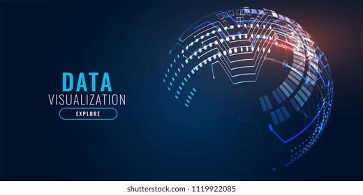 digital technology background banner design