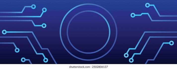 A digital technology background with a blue gradation creates a sleek, modern look and ideas for tech-themed designs. This gradient effect adds depth and dimension, enhancing the overall visual appeal