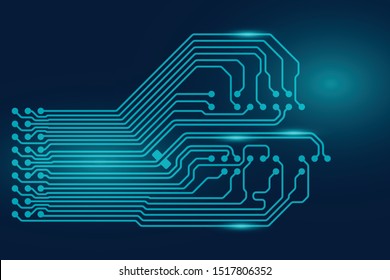 Digital technology background. Circuit board design background. Vector illustration eps 10.