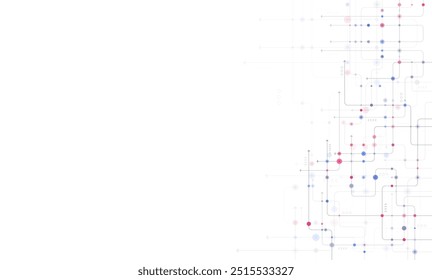 Fundo da tecnologia digital. Conceito com linha de tecnologia. Tecnologia de plano de fundo da placa de circuito