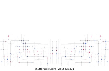 Digital technology background. Concept with technology line. Circuit board background technology