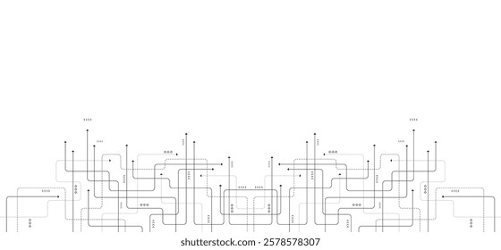 Digital technology background. Concept with technology line. Circuit board background technology