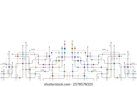 Digital technology background. Concept with technology line. Circuit board background technology