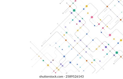 Digital technology background. Concept with technology line. Circuit board background technology