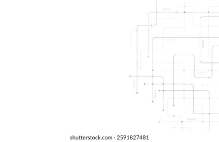 Digital technology background. Concept with technology line. Circuit board background technology
