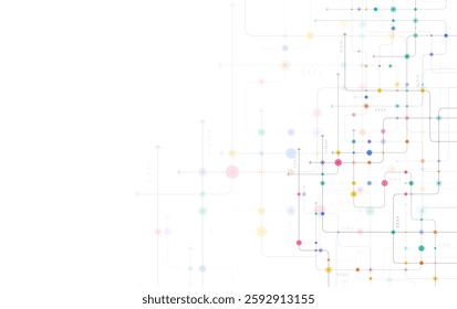 Digital technology background. Concept with technology line. Circuit board background technology