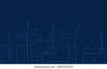 Digital technology background. Concept with technology line. Circuit board background technology