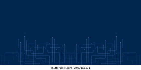 Digital technology background. Concept with technology line. Circuit board background technology