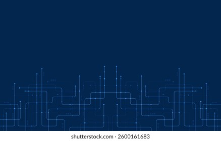 Digital technology background. Concept with technology line. Circuit board background technology