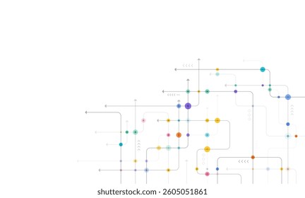 Digital technology background. Concept with technology line. Circuit board background technology