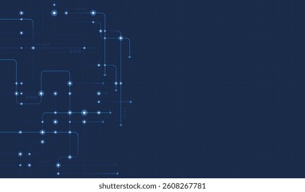 Digital technology background. Concept with technology line. Circuit board background technology